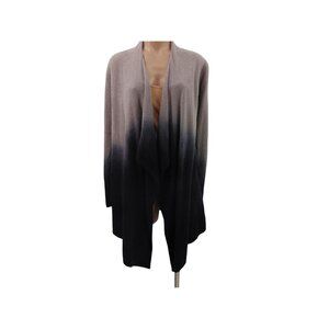 Barefoot Dreams Bamboo Chic Lite Ombre Cardigan S M 436 Calypso Wrap Gray Black